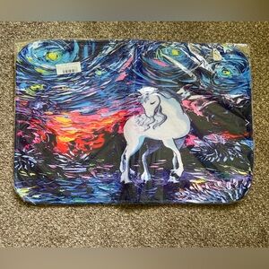 Soft Plush Unicorn Rug Mat The Last Unicorn Impasto Painted-Look Magical Mystic